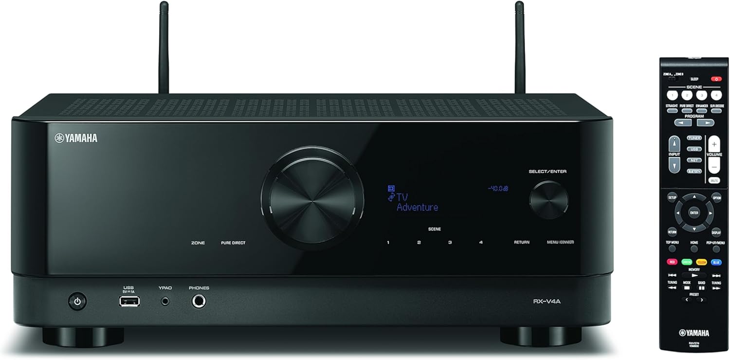 Yamaha RX-V4A Odbiornik Av Czarny 80W