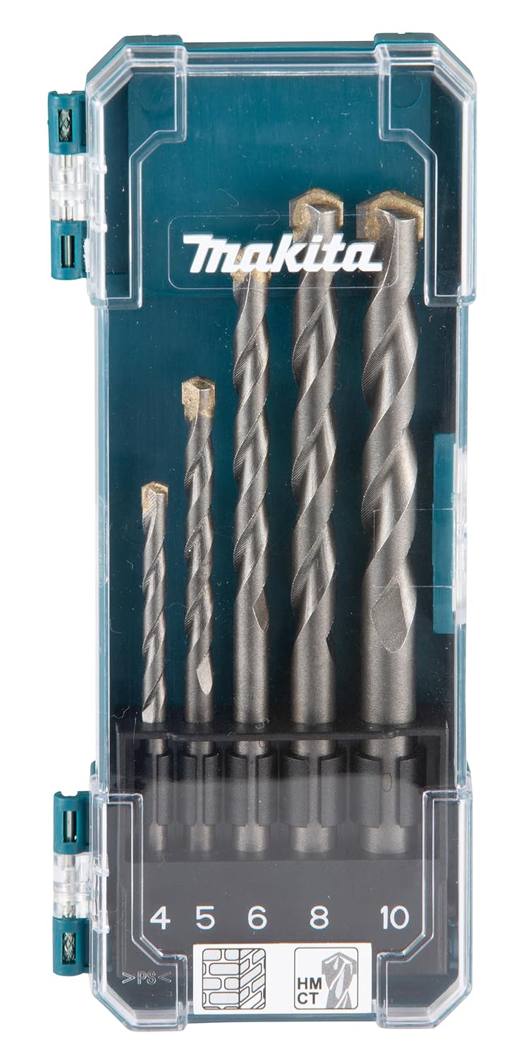 Makita D-72877 TCT zestaw wierteł 5-częściowy prosty