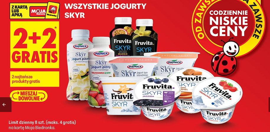 Wszystkie jogurty SKYR (2+2 GRATIS) - Biedronka