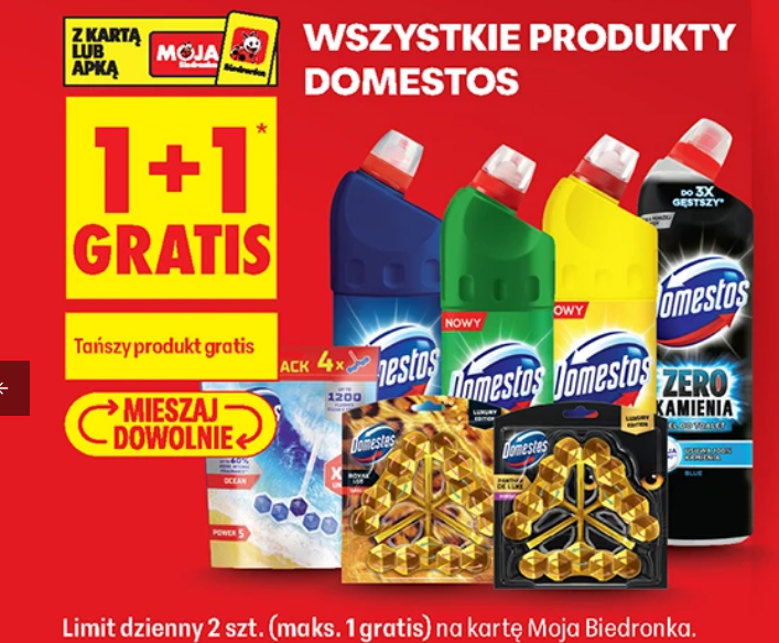 Wszystkie produkty DOMESTOS (1+1 GRATIS) - Biedronka