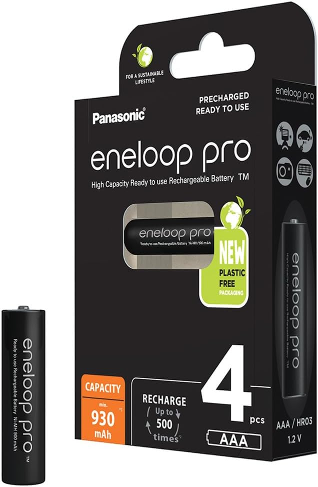 Panasonic eneloop pro | Ready-to-Use Ni-MH akumulatory AAA/Micro 4 sztuki