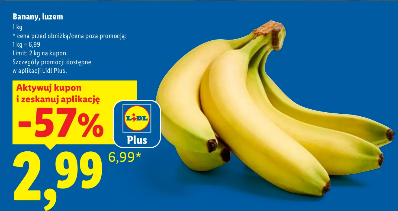 Banan luzem 1 KG - LIDL
