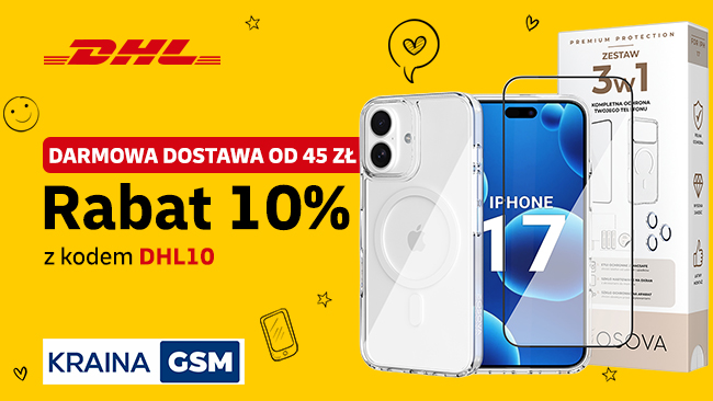 RABAT -10% na wszystko + DARMOWA DOSTAWA od 45 PLN na Kraina GSM od DHL