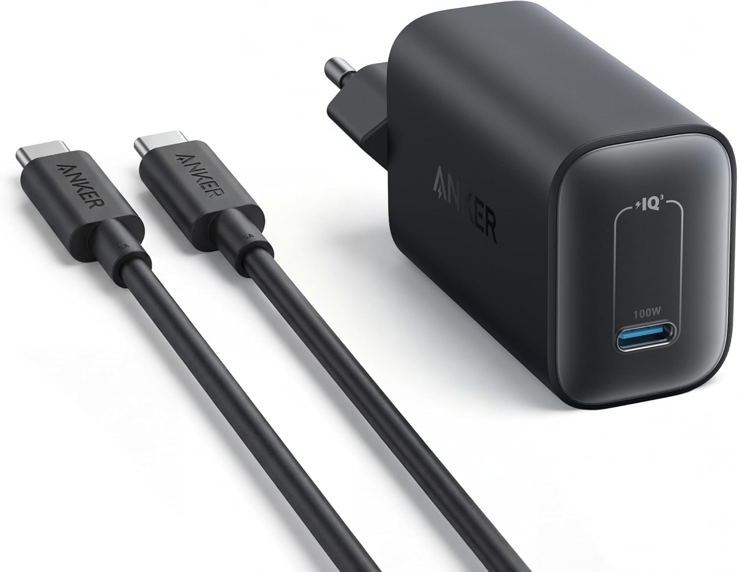 Anker Nano 100 W ładowarka USB-C + kabel 1,8 m czarny