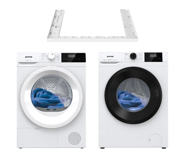 Gorenje ZESTAW Suszarka D2HNE7E/PL+Pralka W3NGPI72SAS/PL+Łącznik