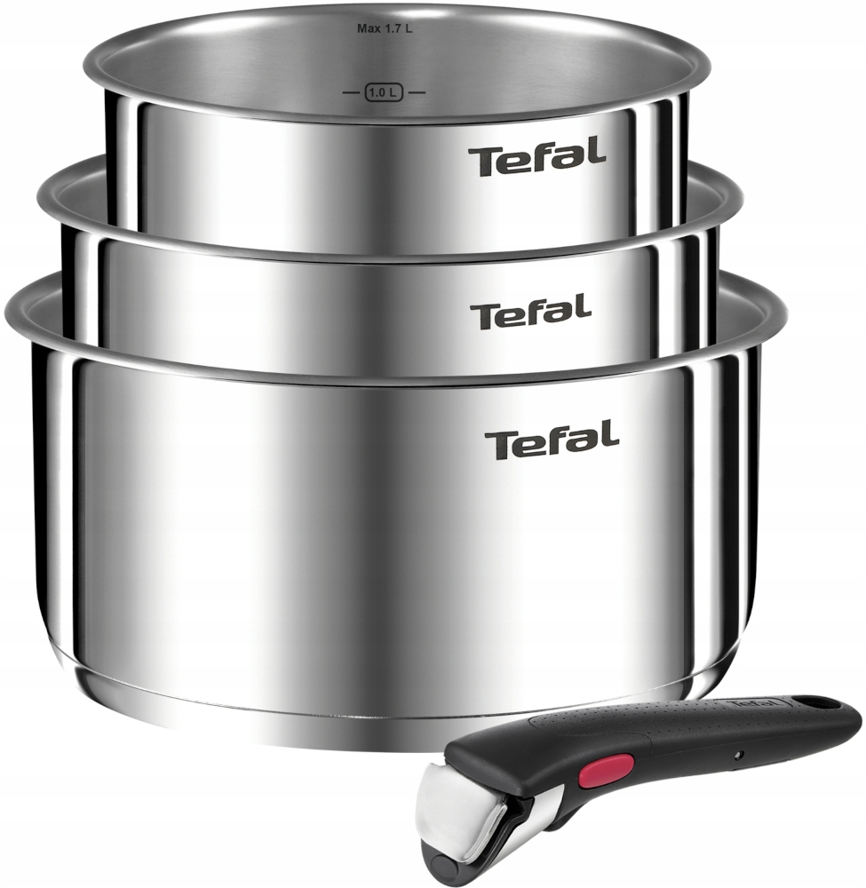 Zestaw stalowe garnki Tefal Ingenio Emotion 16/18/20 4el INDUKCJA rączka - od Oficjalny sklep Tefal