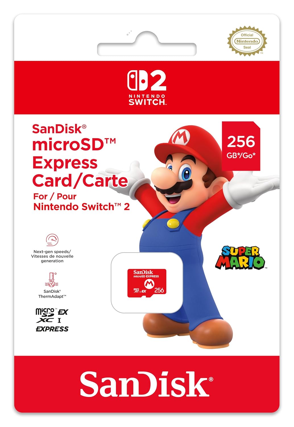 Karta pamieci do Nintendo Switch 2 SanDisk microSD EXPRESS Card 256 G
