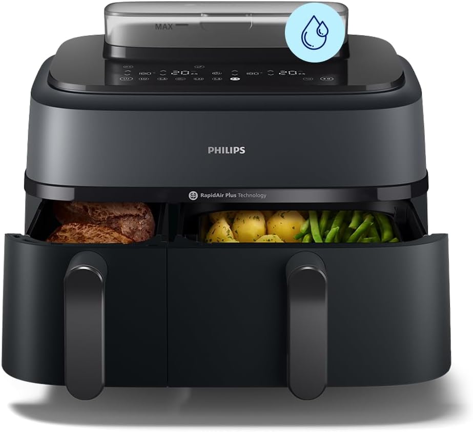 Philips Frytkownica beztłuszczowa 5000 Dual Basket NA550/00 9 l czarna