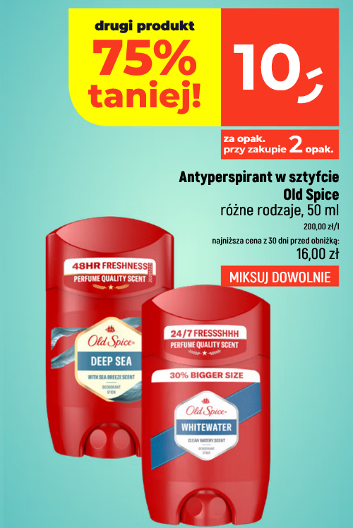 Antyperspirant w sztyfcie Old Spice różne rodzaje 50 ML (przy zakupie 2 op.) - DEALZ