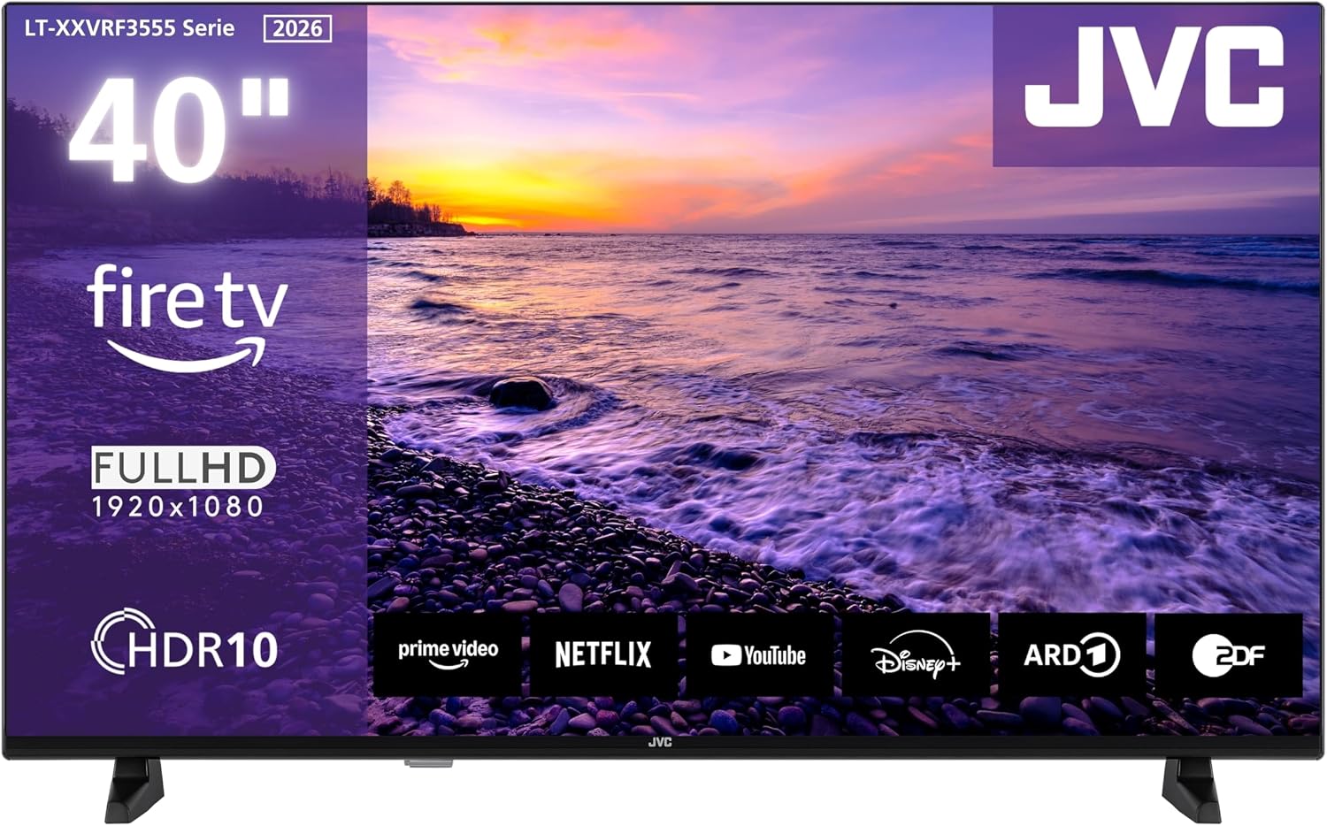 Telewizor JVC Fire TV LT-40VRF3555 (2026) 40″ Smart TV HDR sterowanie głosowe Alexa i potrójny tuner LED