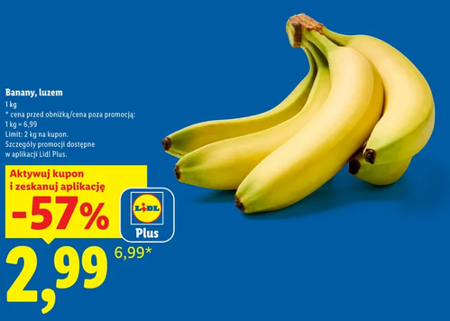 Banany luzem 1 KG - LIDL