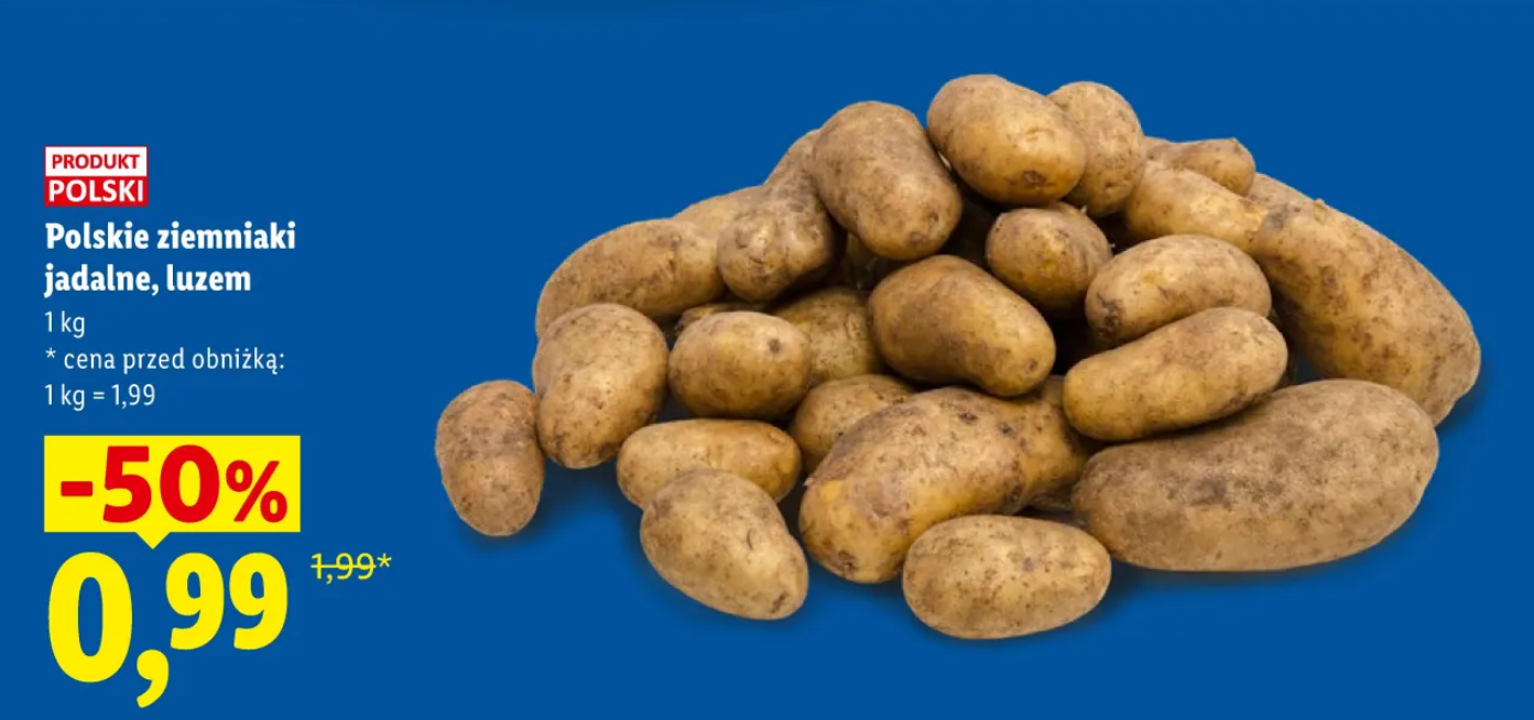 Polskie ziemniaki jadalne na wagę 1 KG - LIDL