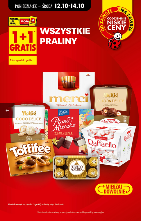 Wszystkie praliny (1+1 GRATIS) - Biedronka