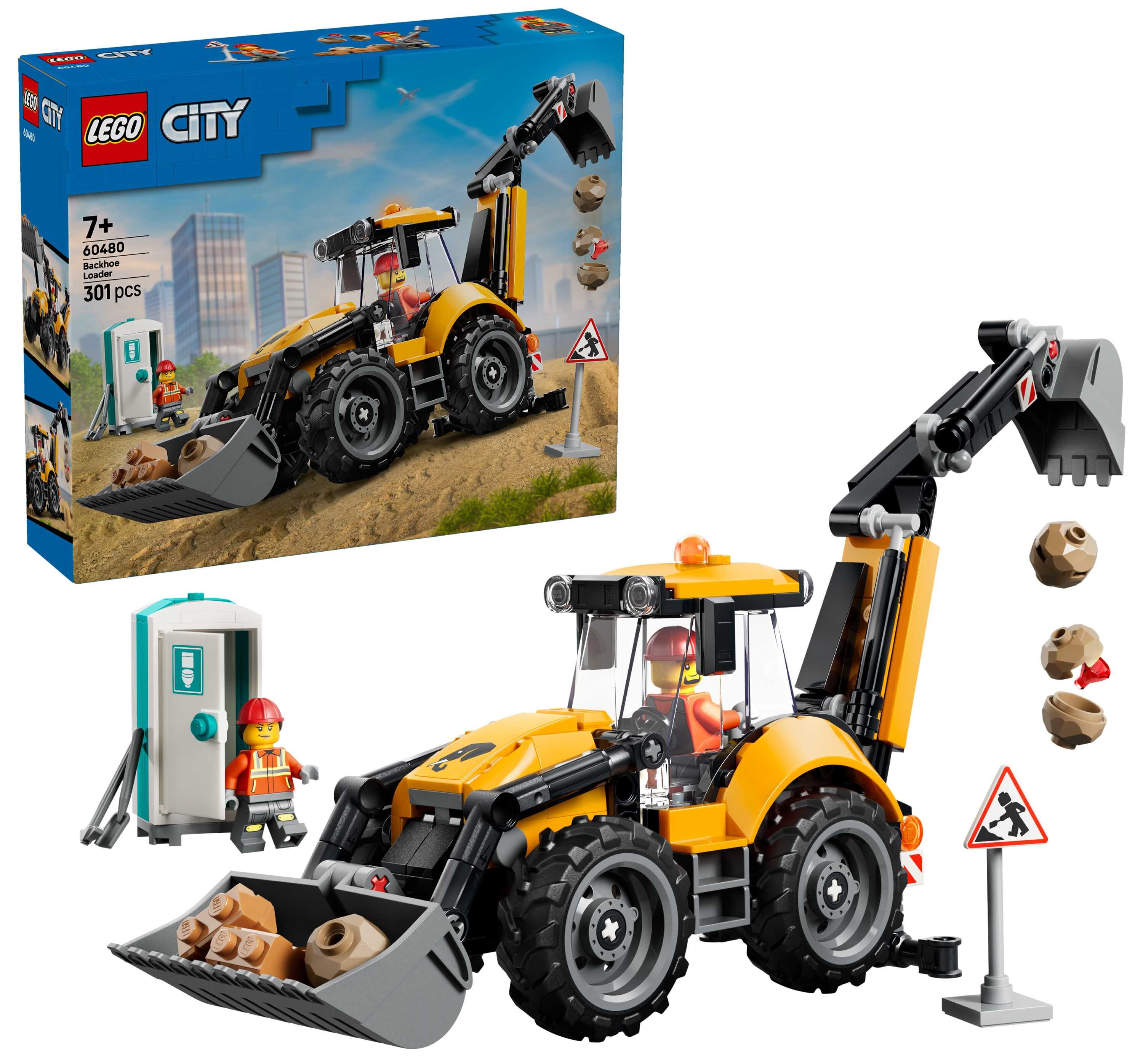 LEGO 60480 City Żółta koparko-ładowarka