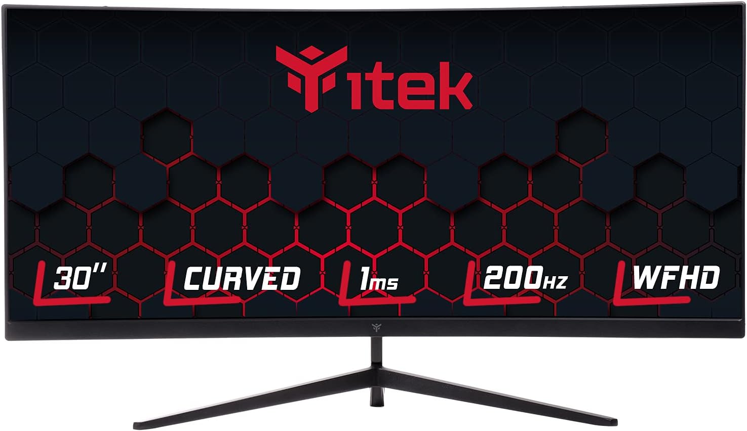 Monitor gamingowy iTek Zakrzywiony ekran 30" (21:9) GGC UltraWide HD (czarny) 200 Hz
