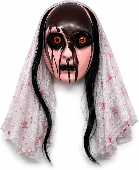 TK Gruppe Timo Klingler straszna maska LED Zakonnica z Horroru sterowana na Halloween