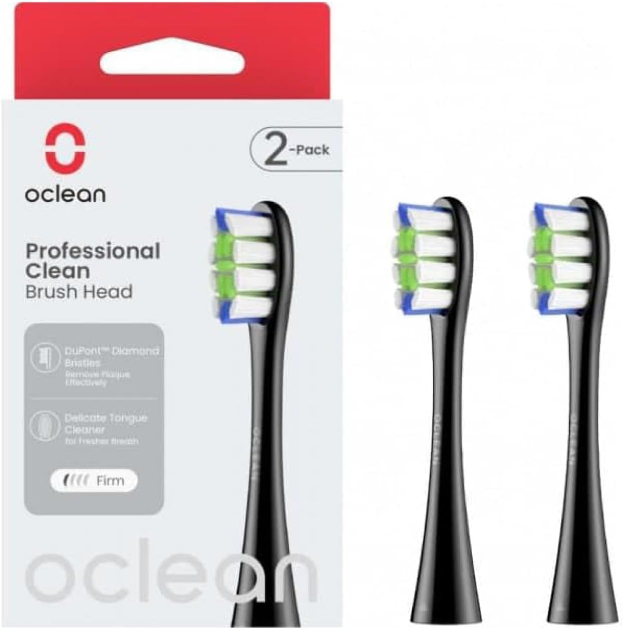 Oclean Końcówki Professional Clean B02 do szczoteczki 2 szt. czarne