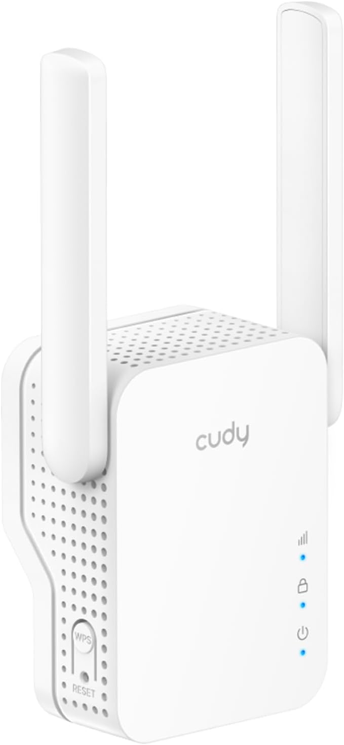 Cudy AC1200 Mesh Wzmacniacz WiFi Mesh1200Mbps 5GHz Wzmacniacz WiFi Extender z Wtyczką Wskaźnik Sygnału Anteny Wewnętrzne RE1200