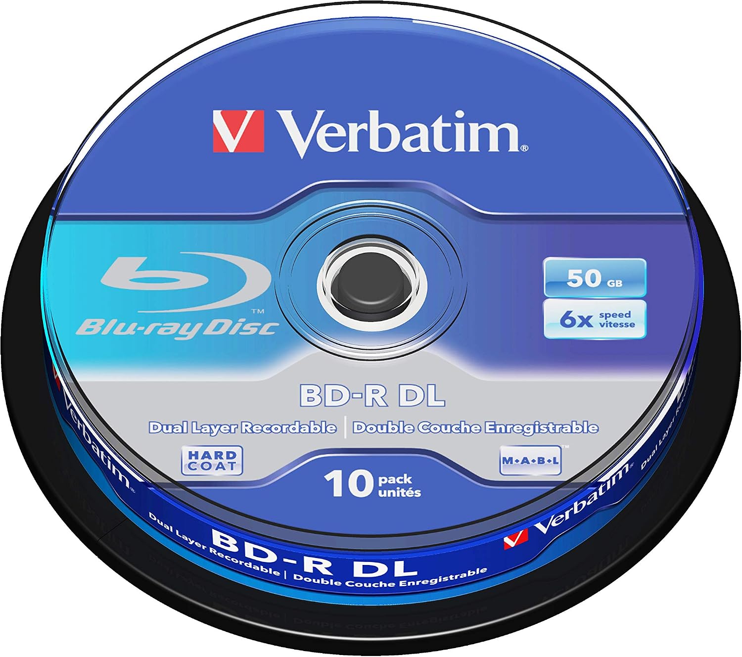 10 SZTUK - Verbatim 43746 43746 Płyta Bd-R DL Niebieski 50 GB