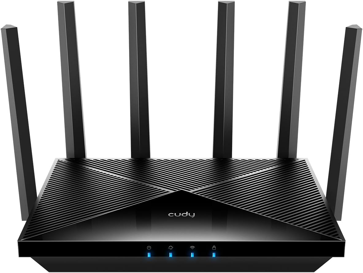 Cudy router Wi-Fi 7 BE11000 tri-band 6 strumieni 10 Gb/s 4 × porty 2,5G do 11000 Mb/s serwer i klient VPN aplikacja Cudy i obsługa sieci Mesh 6 anten o wysokim zysku model WR11000