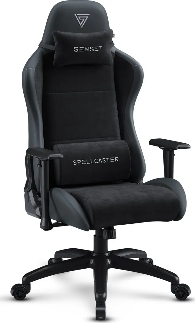 Fotel Sense7 Spellcaster FUKU XL Tkanina+skóra Czarny