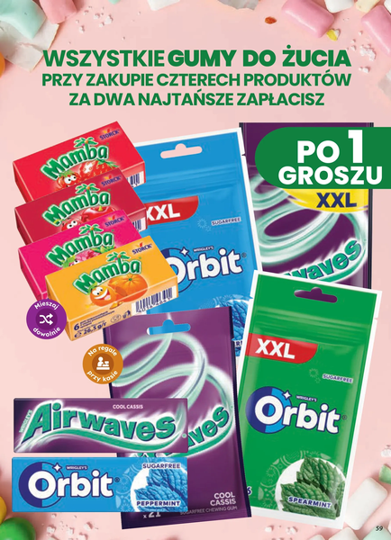 Wszystkie gumy do żucia (2+2 produkty za 1 grosz) - DiNO