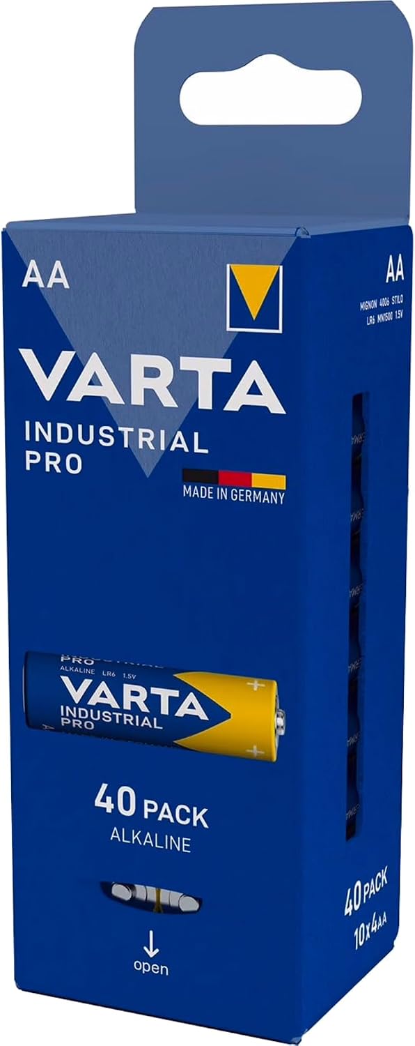 VARTA Baterie AA opakowanie 40 szt. Industrial Pro Baterie Alkaliczne 1,5V (AAA - w opisie)