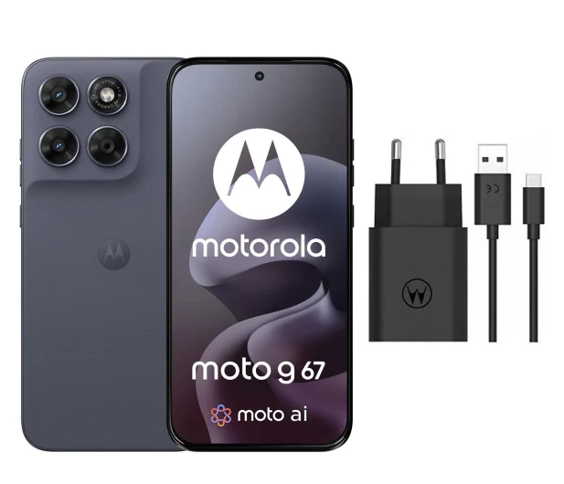 Motorola moto g67 5G 8/128GB Arctic Seal 120Hz + Ładowarka 33W