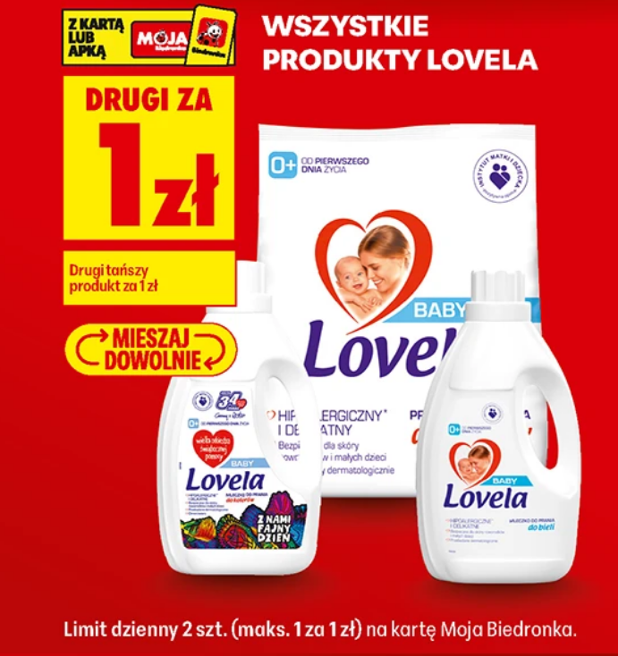 Wszystkie produkty LOVELA (drugi produkt za 1 PLN) - Biedronka