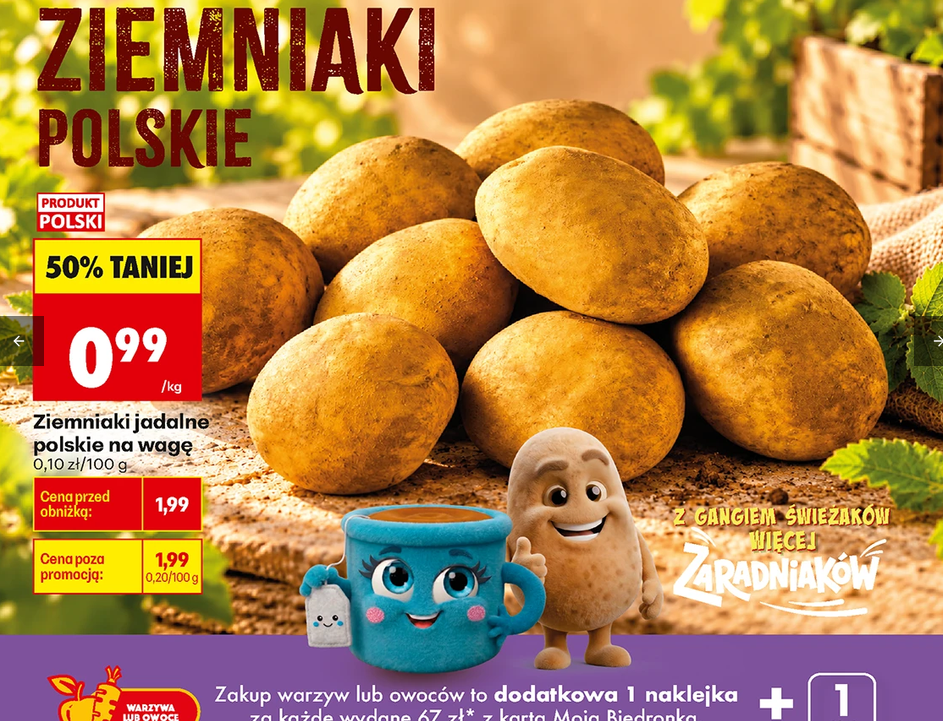 Polskie ziemniaki jadalne na wagę 1 KG - Biedronka
