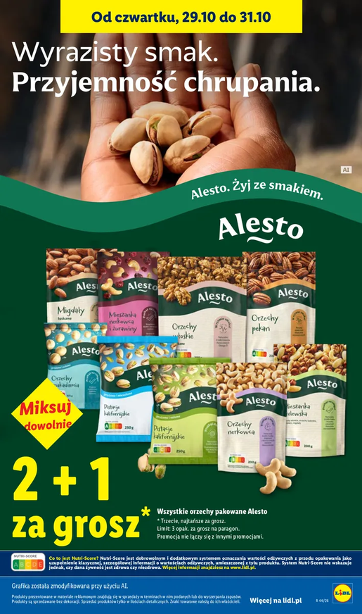 Wszystkie orzechy pakowane ALESTO (2+trzecie opakowanie za 1 GROSZ) - LIDL