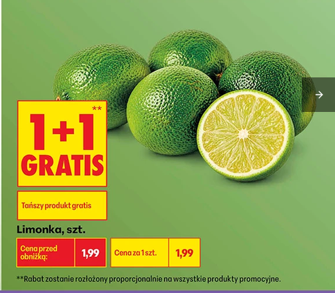 Limonka szt. (1+1 GRATIS) - Biedronka