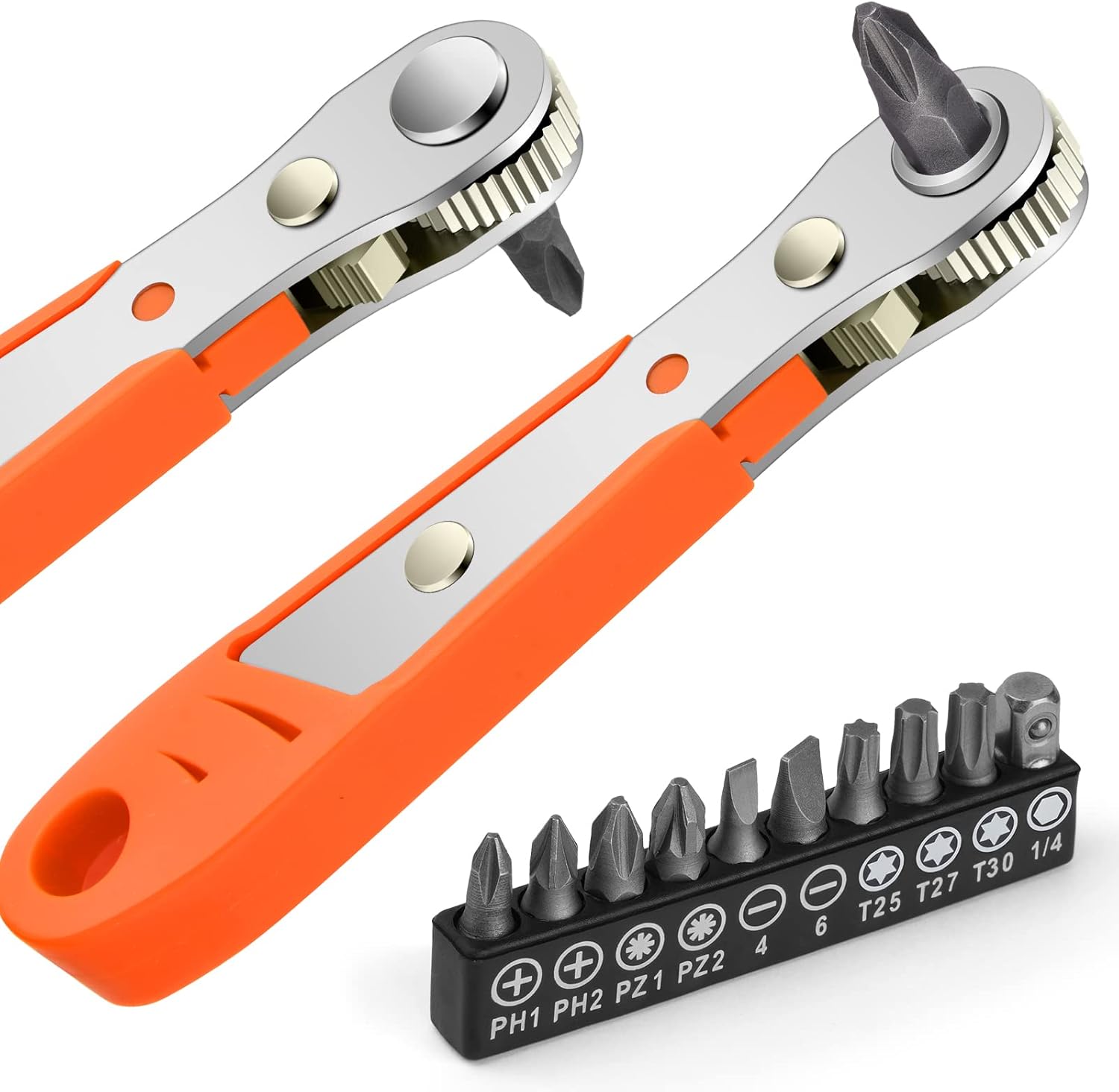 OSDUE Wkrętaki grzechotkowe i 10 końcówek 110 mm Mini rewersyjna grzechotka (2 kolory)