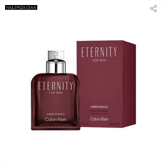 Calvin Klein Eternity Men Amber Essence, ekstrakt perfum dla mężczyzn, 200 ml