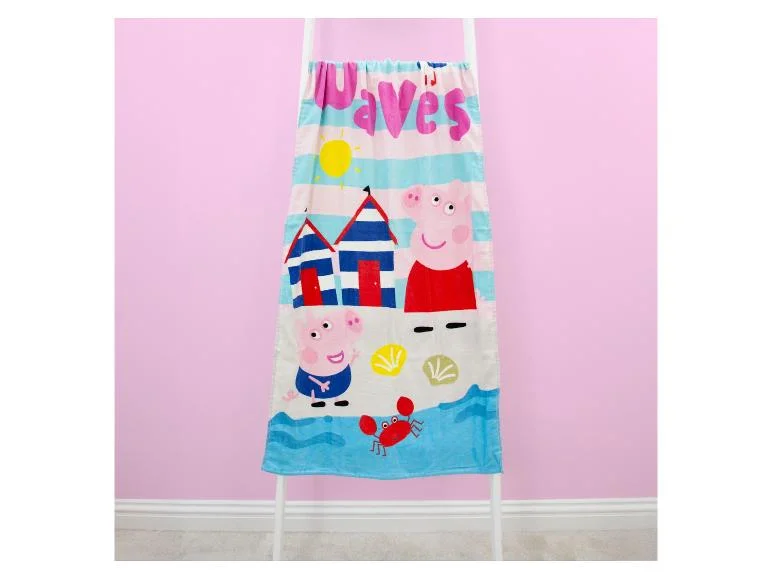 Ręcznik plażowy z bawełny Blue lub Świnka Peppa, ok. szer. 70 x dł. 140 cm