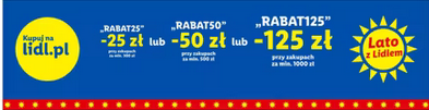 LATO z LIDL'em - RABATY 25/50/125 PLN na tysiące produktów (opis) - LIDL
