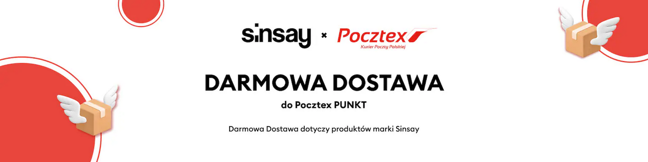 DARMOWA dostawa do POCZTEX Punkt na produkty marki Sinsay