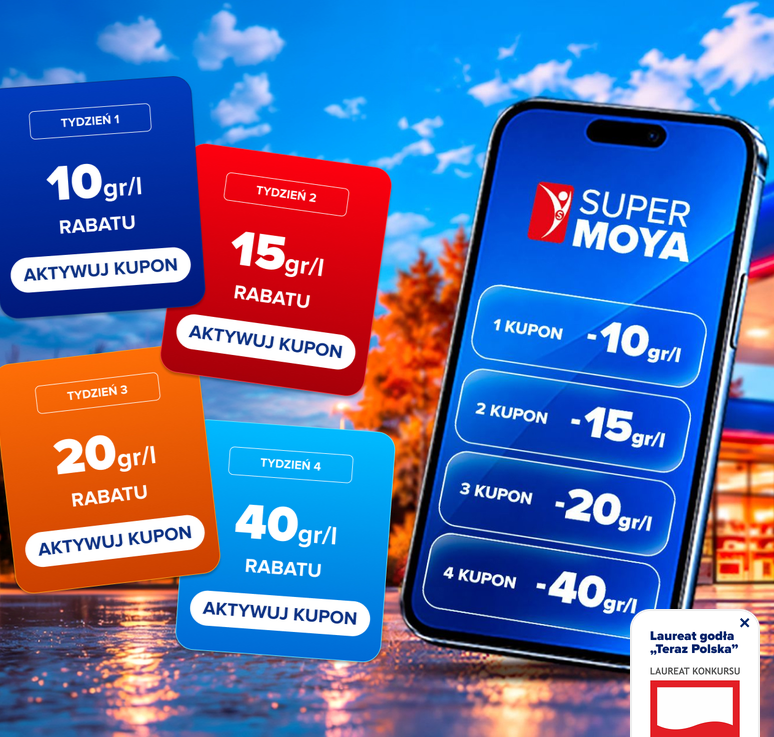 "JESIENNE RABATY" do -40 GROSZY na litrze paliwa - MOYA