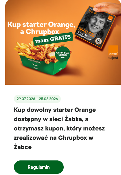 GRATISOWY Chrupbox przy zakupie dowolnego startera ORANGE - ŻABKA