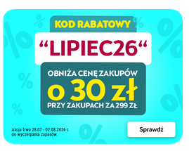 RABAT - 30 PLN przy zakupach za min. 299 PLN + darmowa dostawa z ORLEN PACZKA - BIEDRONKA HOME