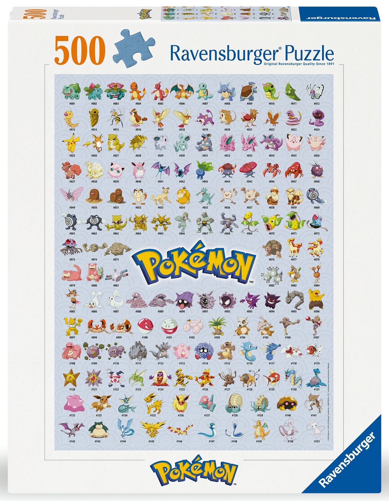 Puzzle RAVENSBURGER Pokémon Postacie 12000511 (500 elementów)