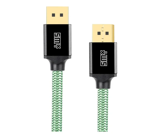 Kabel Silver Monkey X DisplayPort 2.0 Ultra w oplocie 1.5m zielony