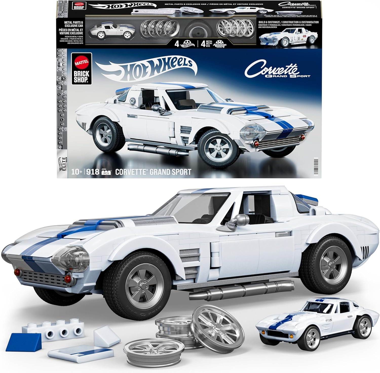 Klocki Mattel Brick Shop Hot Wheels Corvette Grand Sport