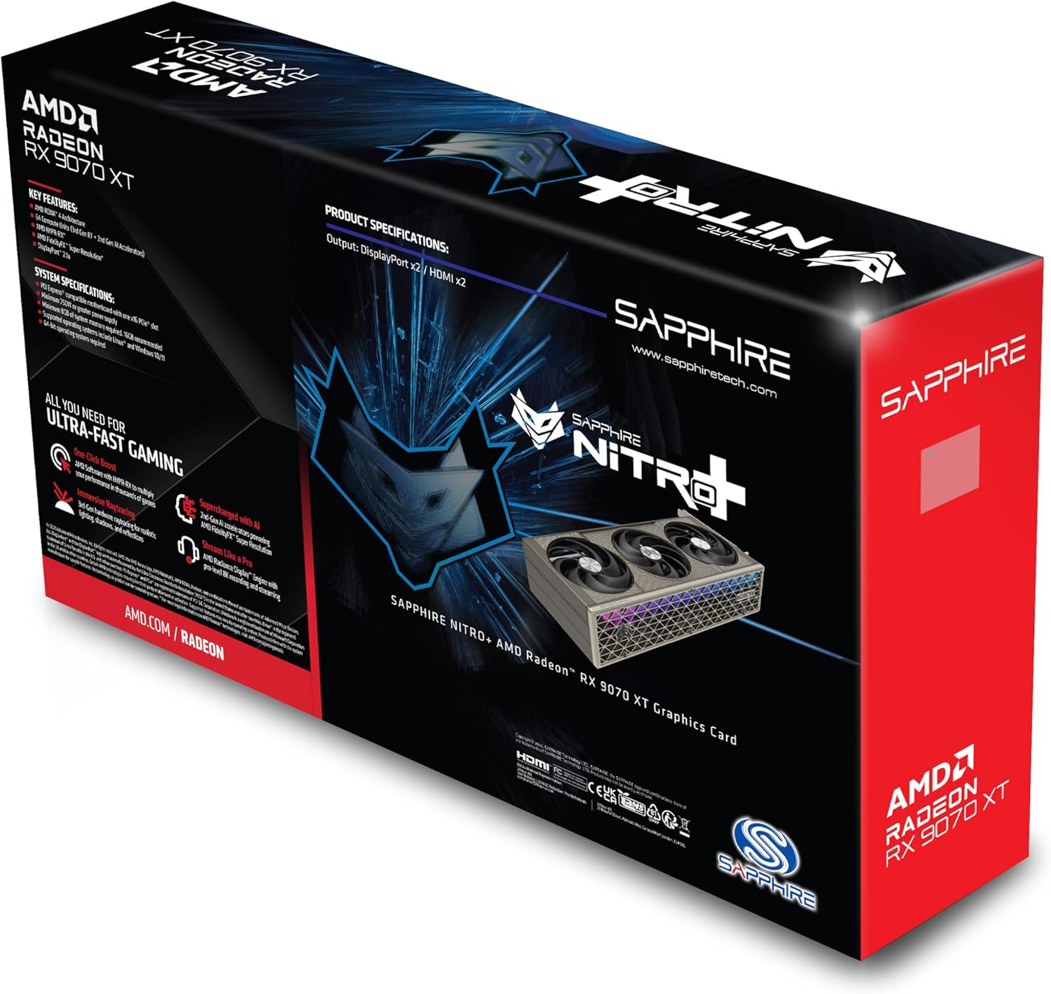 Karta graficzna Sapphire NITRO+ AMD RADEON™ RX 9070 XT GAMING OC 16GB DUAL HDMI/DUAL DP