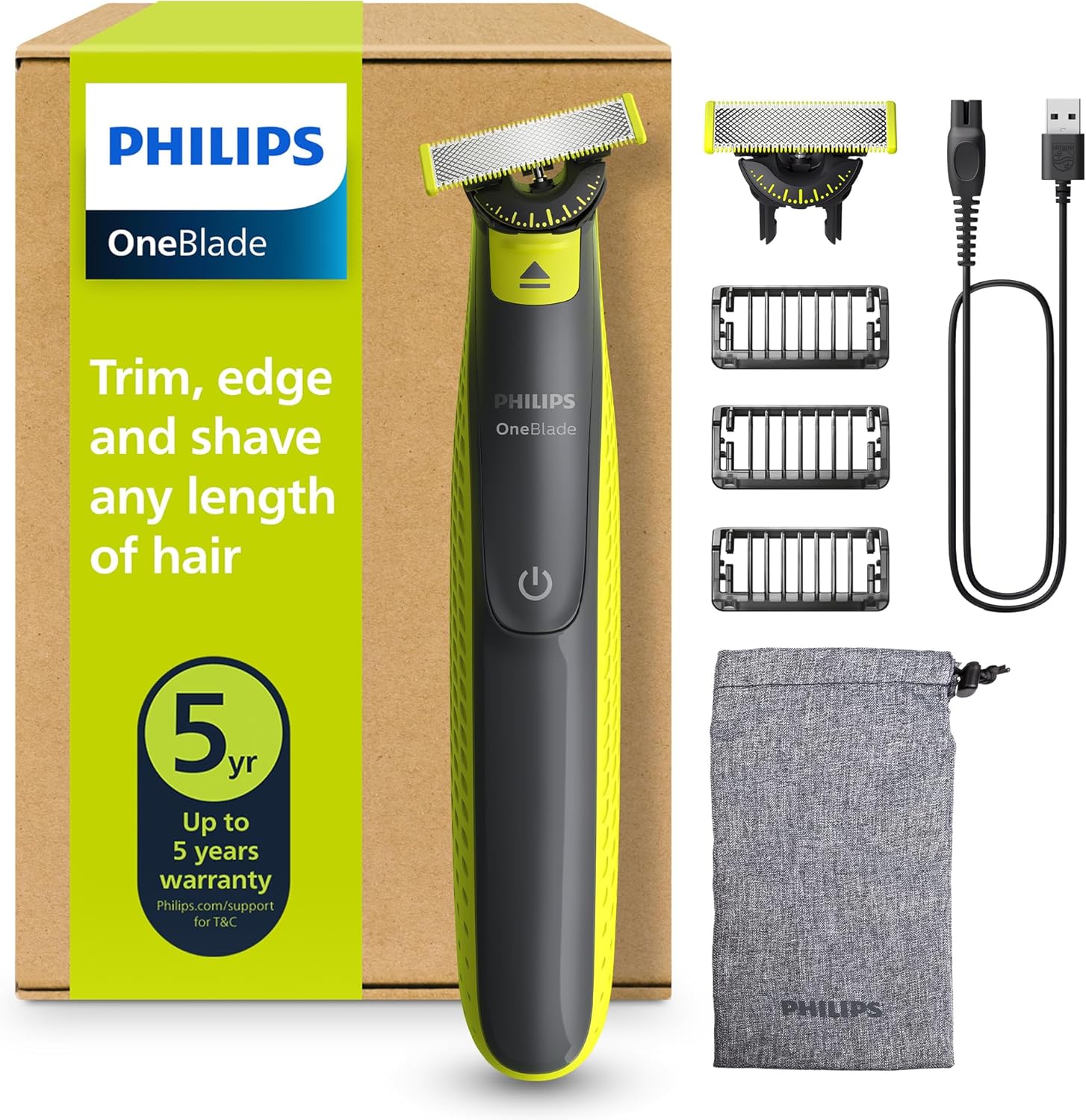 Elektryczny trymer i golarka do zarostu Philips OneBlade 360 Authentic