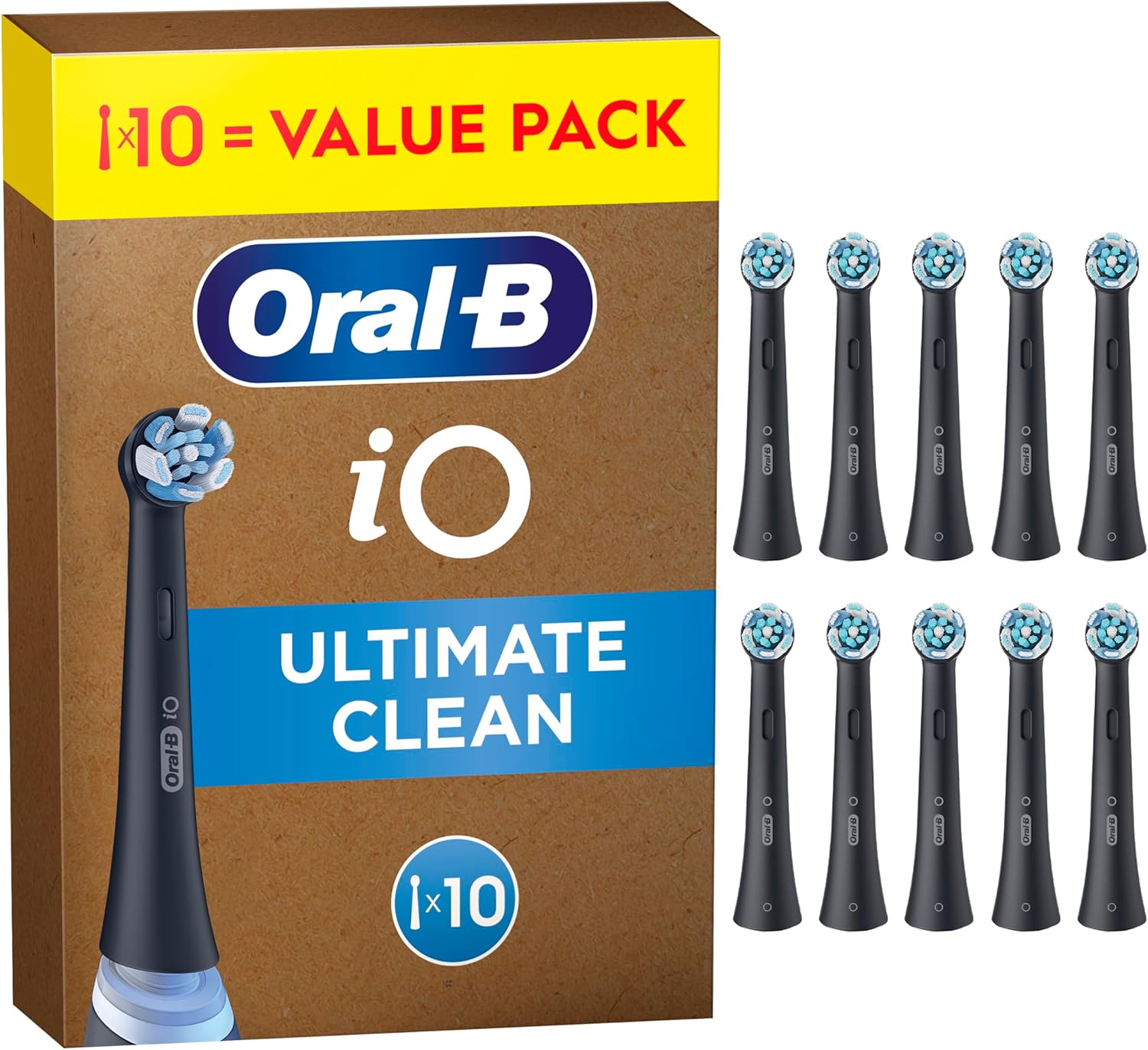 10 sztuk -  końcówki do szczoteczek Oral-B iO Ultimate Clean Black