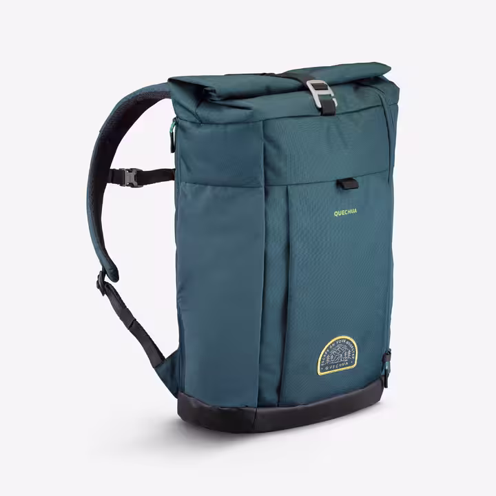 Plecak turystyczny Quechua Escape 500 Rolltop, 23 litry, zielony (2 odcienie)