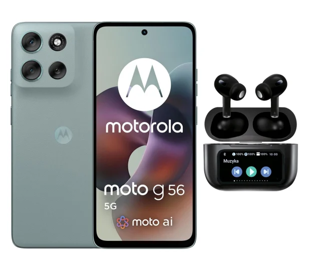 Smartfon Motorola moto g56 5G 8/256GB Gray Mist 120Hz + Smart Buds Pro (gratis)