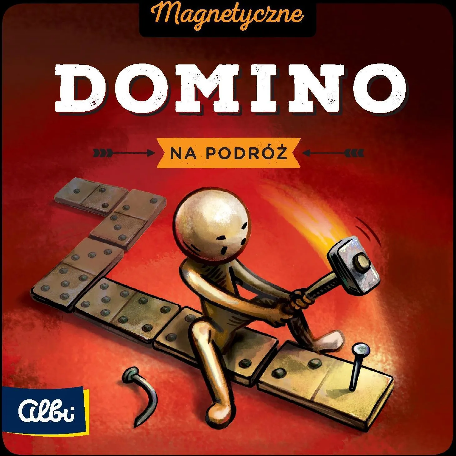 Gra planszowa ALBI "Magnetyczne węże i drabiny" oraz logiczna "magnetyczne domino"