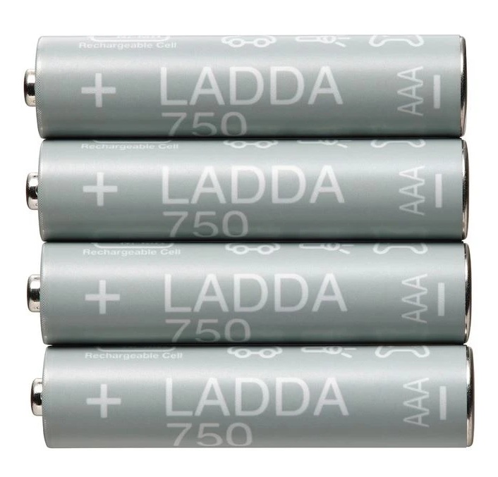 IKEA LADDA Akumulatorki AAA 750 mAH 4 szt. taniej nie było!!!*